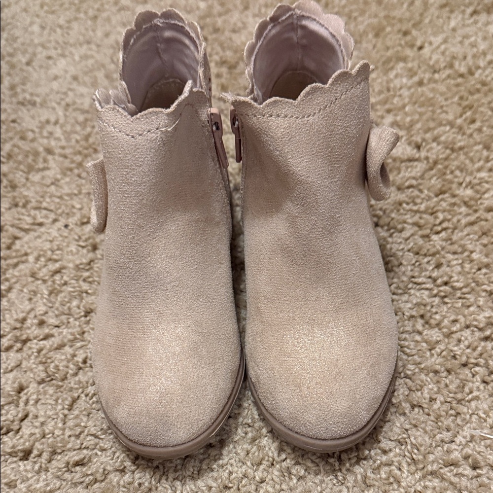Kids Cream Ankle Boots